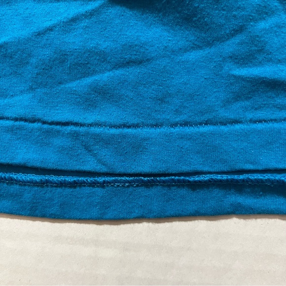 Vtg Ida Grove Iowa Tee XL Turquoise Sgl Stitch Hanes 50/50 Puffy Paint 80s IA - Picture 3 of 4